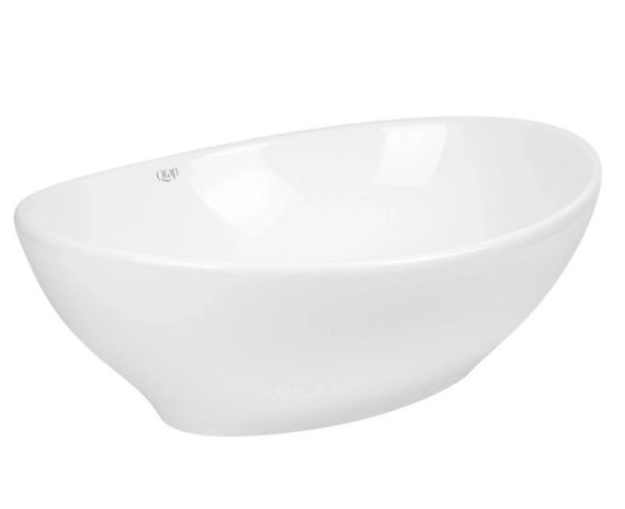 Комплект Qtap Dove: Раковина накладна овальна 415x340x140 мм White + Донний клапан PU02 (QT06113078WN47308) | Зображення 4