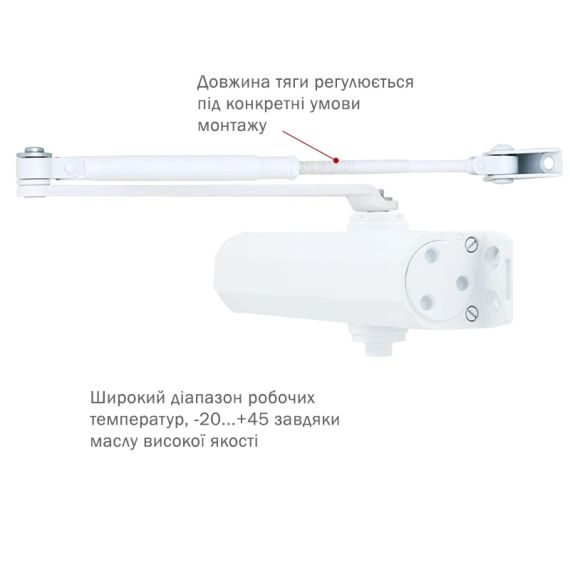 RYOBI *1500 D-1554 GLOSSY_WHITE Дотягувач - Дверні доводчики | Зображення 1