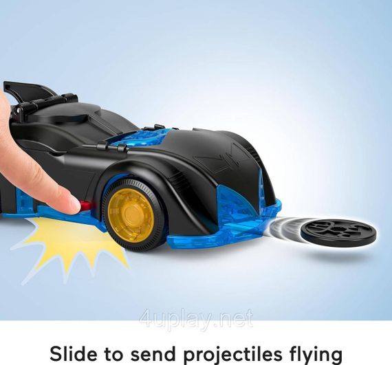 Інтерактивний ігровий набір Fisher-Price Бетмобіль з фігуркою Бетмена Оригінал Shake And Spin Batmobile | Зображення 6