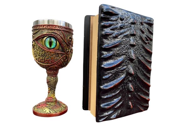 Подарунковий набір Келих 3D Око Зелений і Блокнот 3D «Око Пламінного Дракона» | Зображення 1