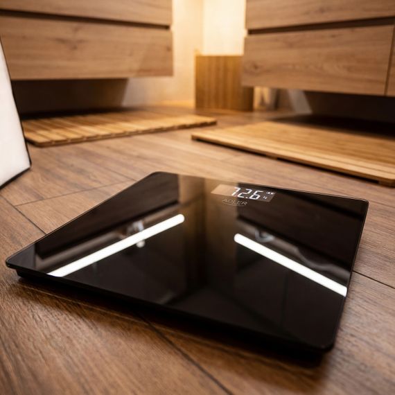 Весы напольные электронные стеклянные аккумуляторные Adler AD 8194 черные до 180 кг с высокой точностью | Зображення 5