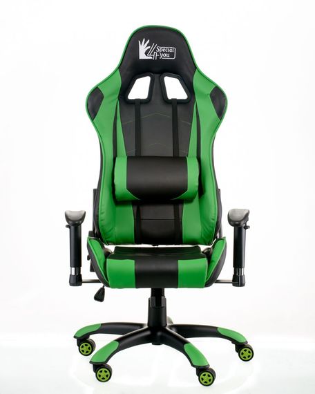 Кресло геймерское Special4You ExtremeRace blackgreen | Зображення 7