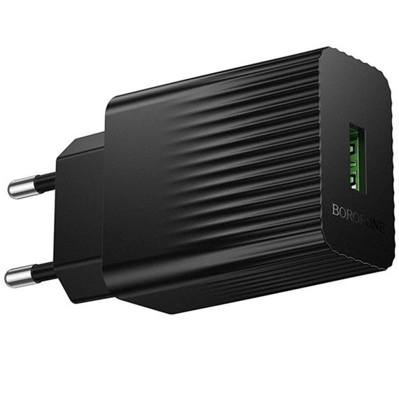 МЗП Borofone BAS72A Source QC3.0 (1USB-A) Black | Зображення 2