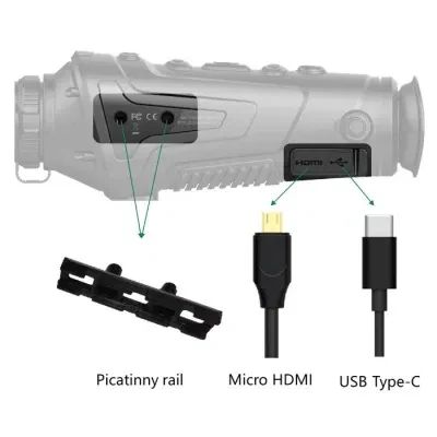 Тепловизор монокуляр GUIDE TrackIR 400x300 35 мм 2.3-9.2x Тепловизионный монокуляр Тактический монокуляр | Зображення 3