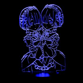 Акриловий світильник-нічник Рем та Рам синій tty-n001192