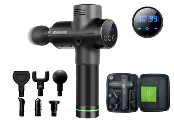 Масажний пістолет EasyFit Percussio (портативний перкусійний вібромасажер для тіла з 6 насадками) (EF-2073)