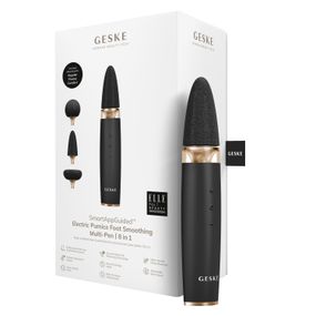 Шліфувальна пилка для стоп з додатковими насадками GESKE Electric Pumice Foot Smoothing Multi-Pen 8в1 black, Сірий