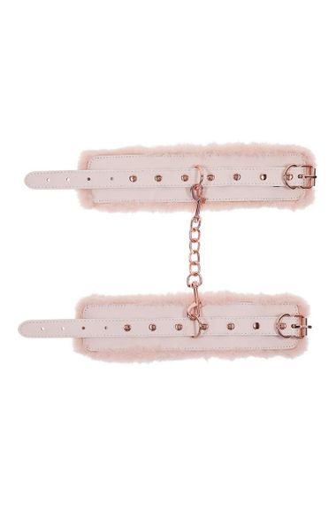 Наручники з хутром Sex & Mischief Peaches'n CreaMe з металевою фурнітурою, рожеві sexstyle | Зображення 5