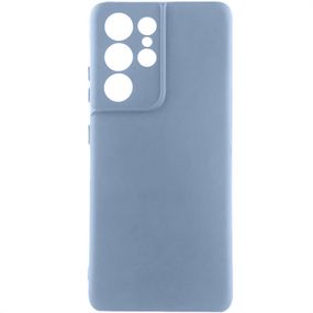 Чохол TPU GETMAN Liquid Silk Full Camera для Samsung Galaxy S22 Ultra Блакитний / Lilac Blue