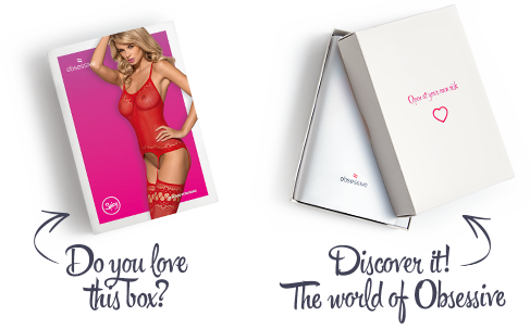 Бодистокинг Obsessive Bodystocking F214 red S/M/L, имитация корсета и чулок на подвязках Sex Aura | Зображення 7