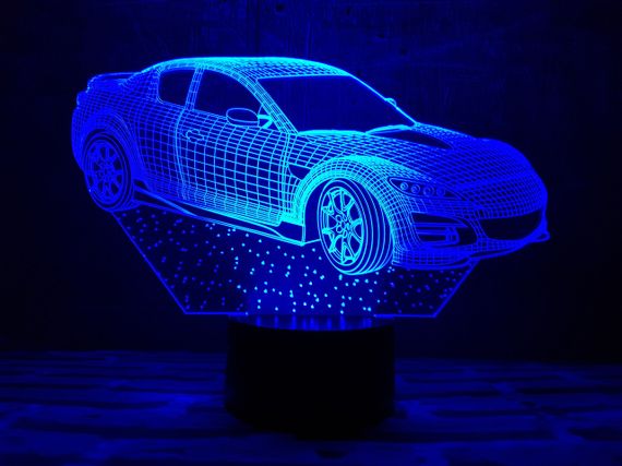 3D светильник ночник с пультом "Автомобиль 6" 3DTOYSLAMP | Зображення 2