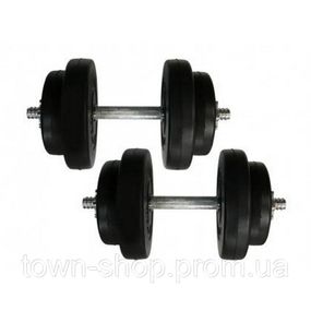 Гантели наборные композитные Rock Pro-R NE-PL-R-009-2, 2 шт по 9 кг
