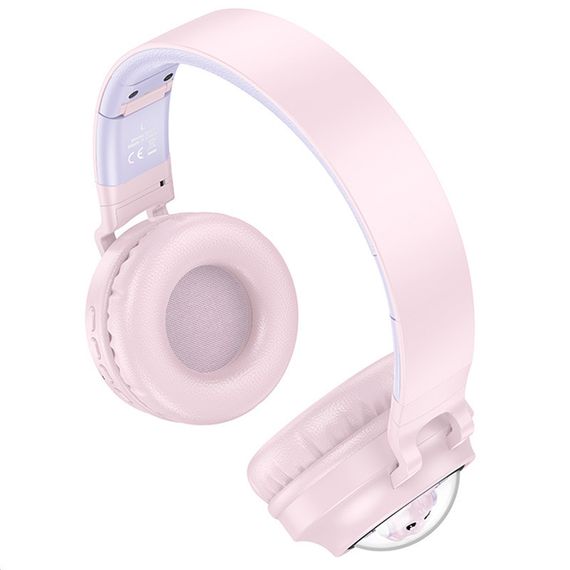 Накладні бездротові навушники Hoco W50 Cute fun Pink | Зображення 1