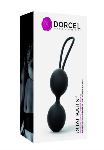 Вагінальні кульки Dorcel Dual Balls Black, діаметр 3,6 см, маса 55 г sexstyle | Зображення 4