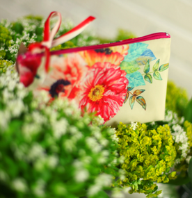 Косметичка жіноча Маки 20х12 см (K_16A077)