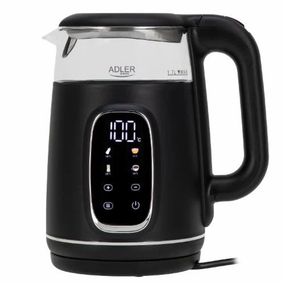 Електрочайник Adler AD 1305 black silver 1.7 л чорний з сріблястим