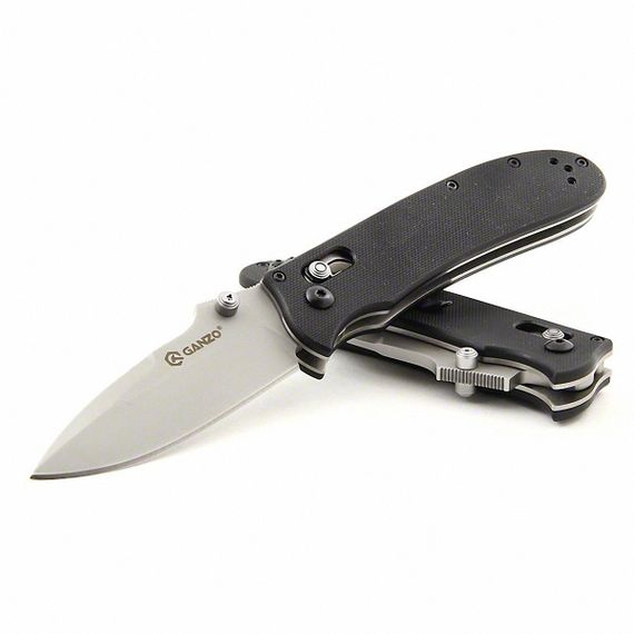 Ніж Ganzo G704: Drop-Point, 440C, G10, Axis Lock Чорний | Зображення 1