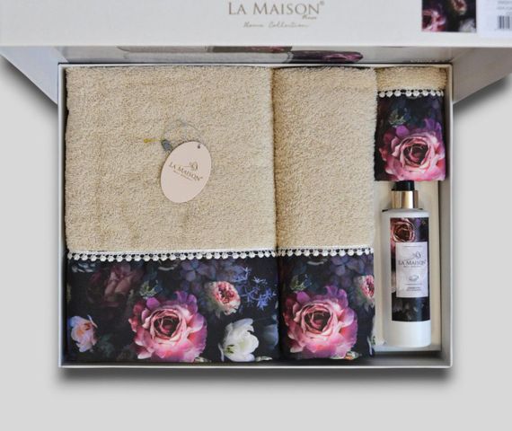 Подарочный набор полотенец La Maison, 3 шт. с ароматом Violet Bej | Зображення 2