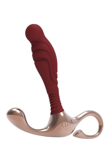 Массажер простаты рельефный, S, Zini Janus Lamp Iron бордовый, 10.4 х 2.2 см sexstyle