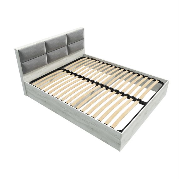 Ліжко двоспальне Еверест КЛ-1600 Лайт (ламельний каркас) 160х200 см Дуб Крафт білий | Зображення 3