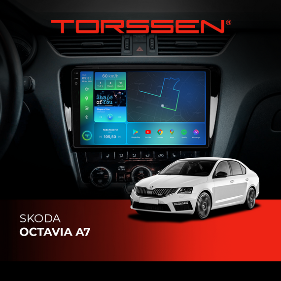 Штатна магнітола Torssen 2K Skoda Octavia A7 F10432 4G Carplay DSP