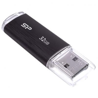 USB флеш накопичувач Silicon Power 32GB Ultima U02 Black USB 2.0 (SP032GBUF2U02V1K) | Зображення 2