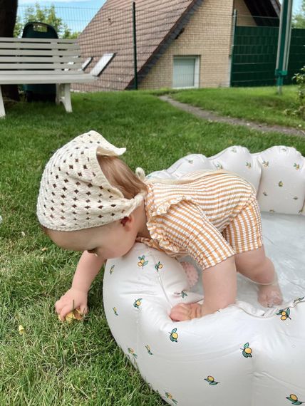 Дитячий надувний басейн Білий з лимончиками | Зображення 4