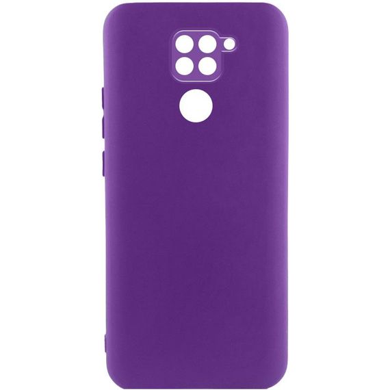 Чохол TPU GETMAN Liquid Silk Full Camera для Xiaomi Redmi Note 9 / Redmi 10X Фіолетовий / Purple