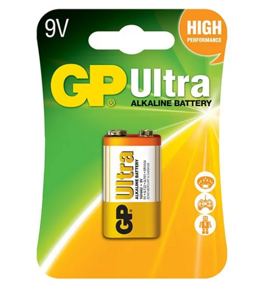 Батарейка лужна 9V/6LR61 (бл-1шт) GP Ultra