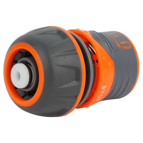 Конектор 1/2" Flora швидкознімний для шланга 3/4" аквастоп з замком (ABS+TPR) (5015454) | Зображення 1