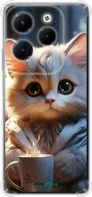 Чохол на Infinix Hot 40 Білий кіт "5646sp-3503-2448"