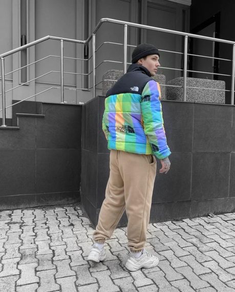Різнобарвна тепла куртка The North Face | 7-450 | Зображення 2