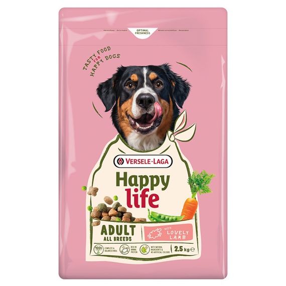 Сухий корм для собак з ягнятком Happy Life Adult with Lamb 2.5 кг