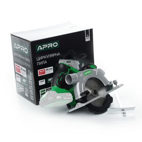 Пила циркулярна акумуляторна APRO 20CS 20В 165мм (без АКБ/ЗП) 895362