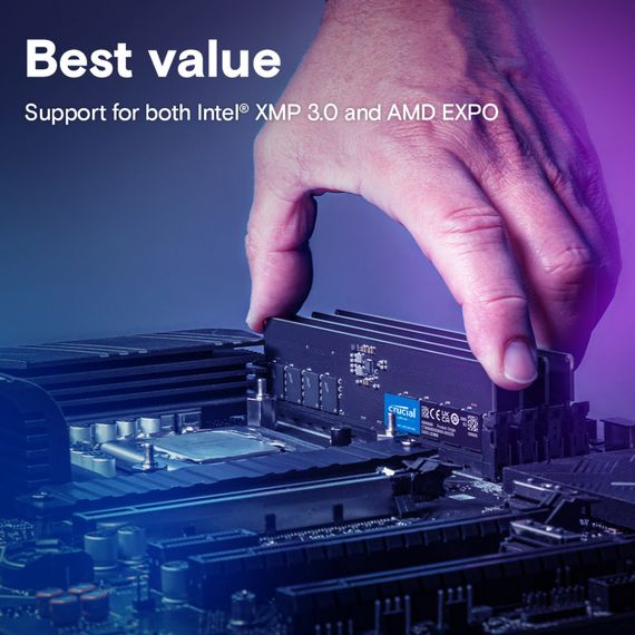 Модуль памяти для компьютера DDR5 64GB (2x32GB) 5600 MHz Micron (CT2K32G56C46U5) | Зображення 4