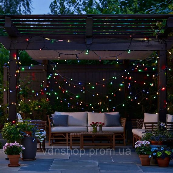 Новогодняя гирлянда уличная 50 м 500 LED с солнечной батареей черный провод Мультиколор SB500L50MBML | Зображення 3