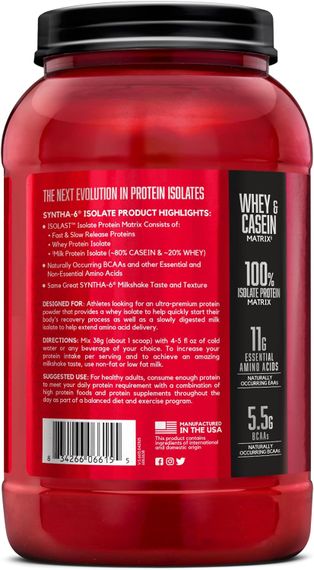 Протеин BSN Syntha-6 Isolate 0.9 kg (Strawberry) | Зображення 2