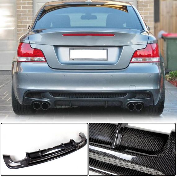 Дифузор заднього бампера V1 (для E82/E88 M-Sport, Карбон) для BMW 1 серія E81/82/87/88 2004-2011 рр | Зображення 6