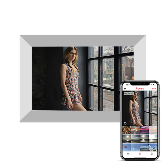 Цифрова фоторамка PROS FRAMEO 10" з сенсорним дісплеєм і WI-FI, біла