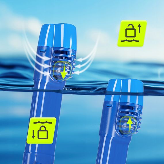 Маска для снорклінгу TSUNAMI повнолицьова, зі складною трубкою Size L/XL Blue (P-5905973405461) | Зображення 1