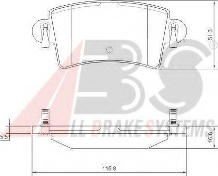 Колодка гальм. диск. OPELRENAULT MOVANOMASTER задн. (вир-во ABS) A.B.S. 37289 на RENAULT MASTER II Van (FD)