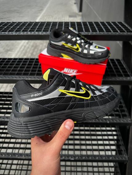Кросівки Nike P6000 чорні з сірим та жовтим | Зображення 2