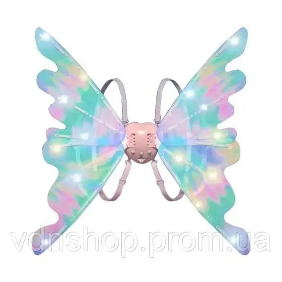 Світлодіодні крила феї-метелика, що рухаються з підсвічуванням та мелодіями на ремінцях для дівчинки Wings of Fairy 848