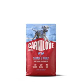 Корм сухий Carnilove Active Salmon & Turkey Junior Large Breed для молодих собак великих порід лосось та індичка 4 кг