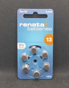 Батарейки Renata ZA13 для слухових апаратів (6 шт)