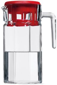 Глечик скляний Kosem Jugs 1235мл з пластиковою кришкою