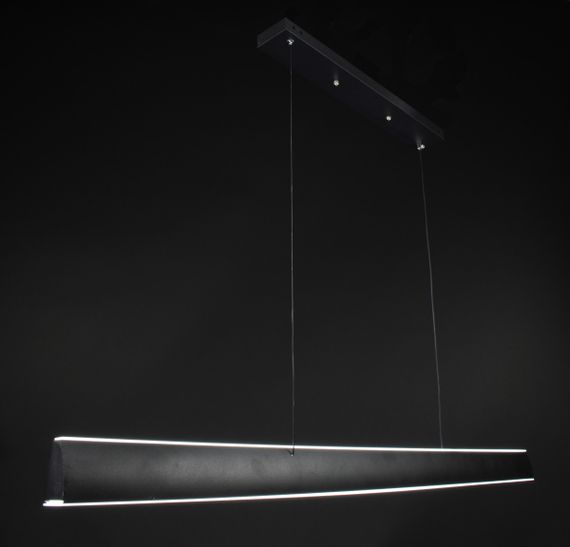 Люстра світлодіодна підвісна LED світильник для квартири на стелю лед 27346 Чорний 15-120х6х100 см. | Зображення 5