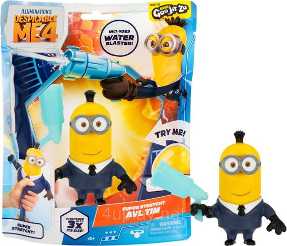 Фігурка-тягучка Міньйон Тім з бластером із Нікчемний Я 4 Moose Toys | Зображення 5