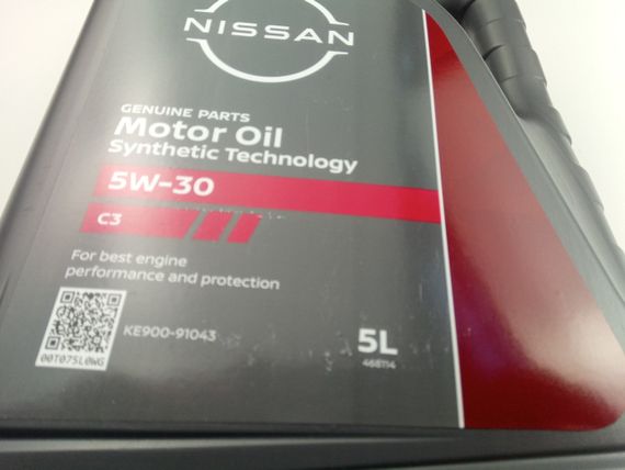 Олива моторна 5W-30 синтетична NISSAN Motor Oil C3 5 л (KE900-91043) | Зображення 2