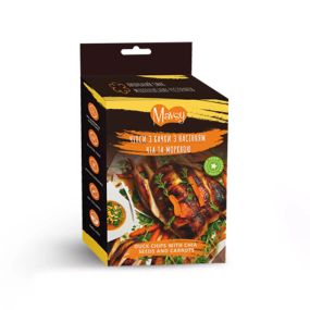 Ласощі для собак від 3-х місяців Mavsy Refined jerky DUCK CHIPS WITH CHIA SEEDS AND CARROTS чіпси з качки з насінням чіа та моркво